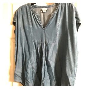 Liz Claiborne Chambray Top sz xl